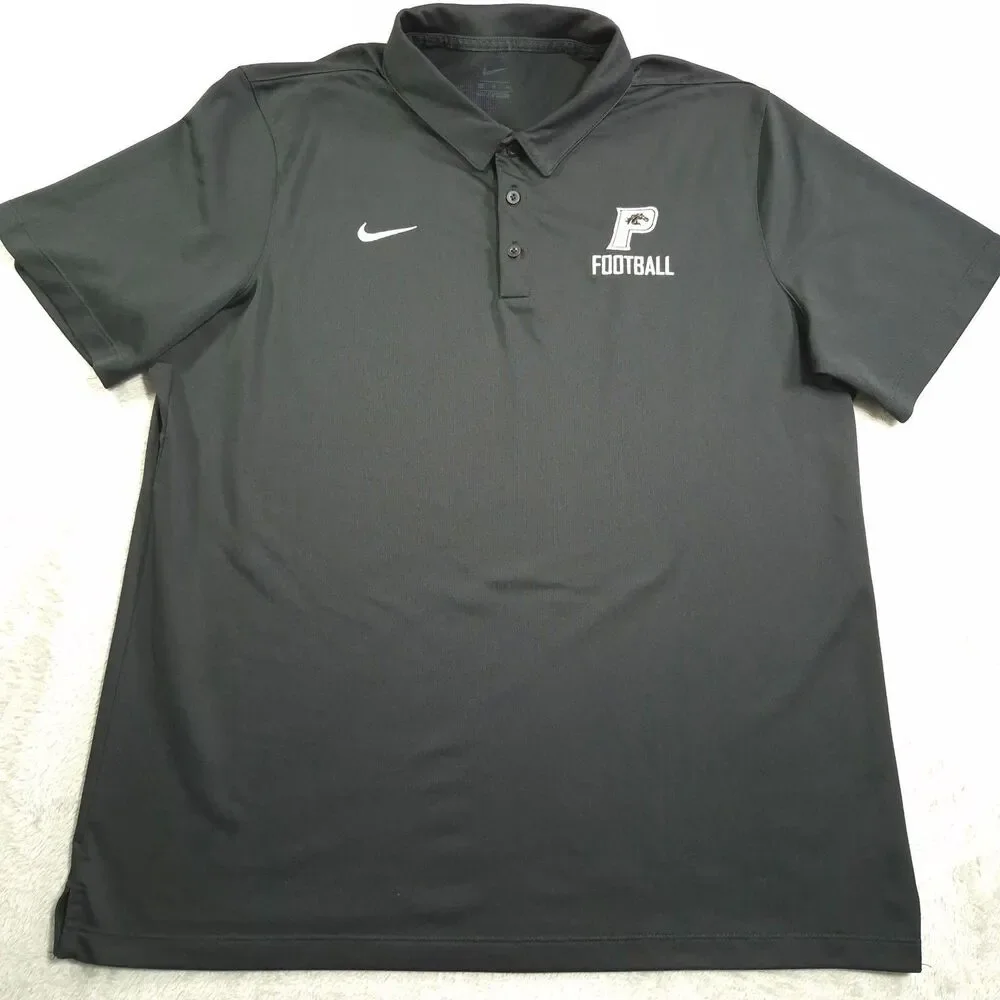 Nike Purdue Football Shirt Mens XL Black Short Sleeve Polo Performance
